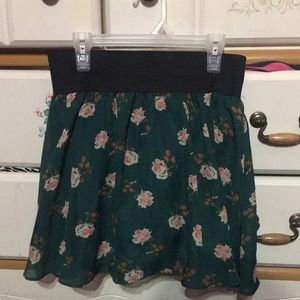 Green Floral Skirt from Heritage 1981
